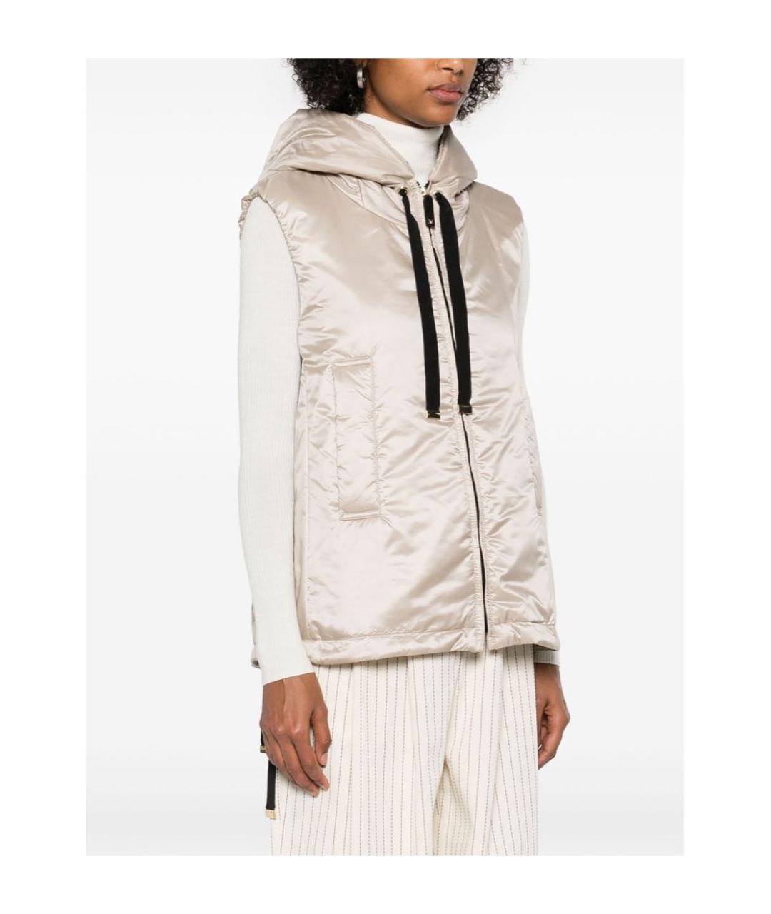 MAX MARA Серебрянный полиэстеровый жилет, фото 3
