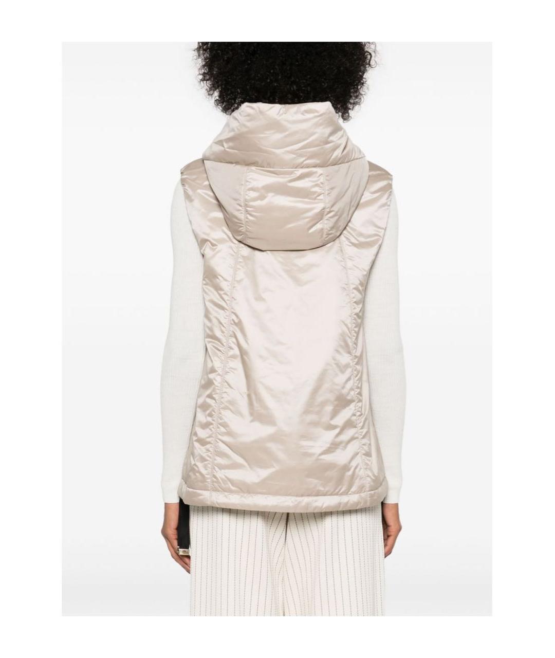 MAX MARA Серебрянный полиэстеровый жилет, фото 2