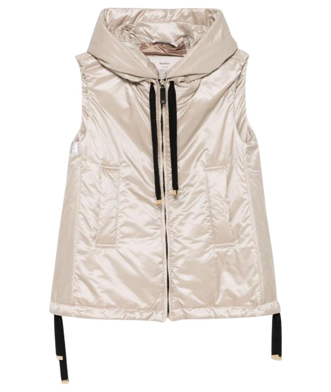 MAX MARA Серебрянный полиэстеровый жилет, фото 1