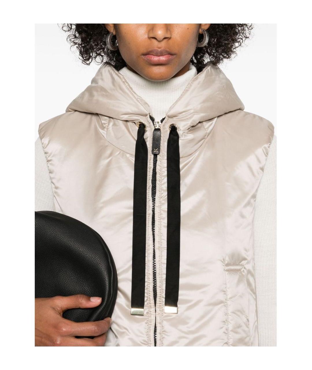 MAX MARA Серебрянный полиэстеровый жилет, фото 4