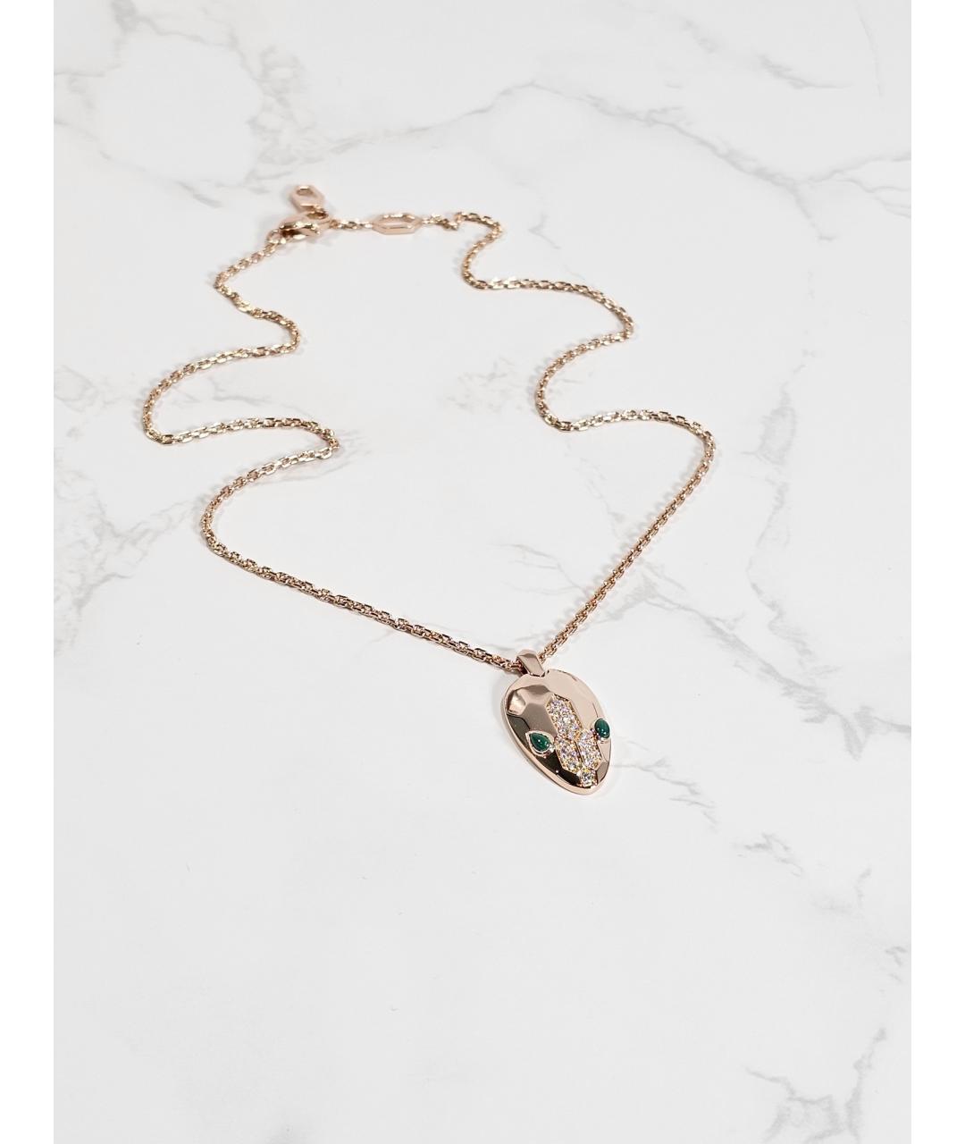 BVLGARI Золотая подвеска из розового золота, фото 3