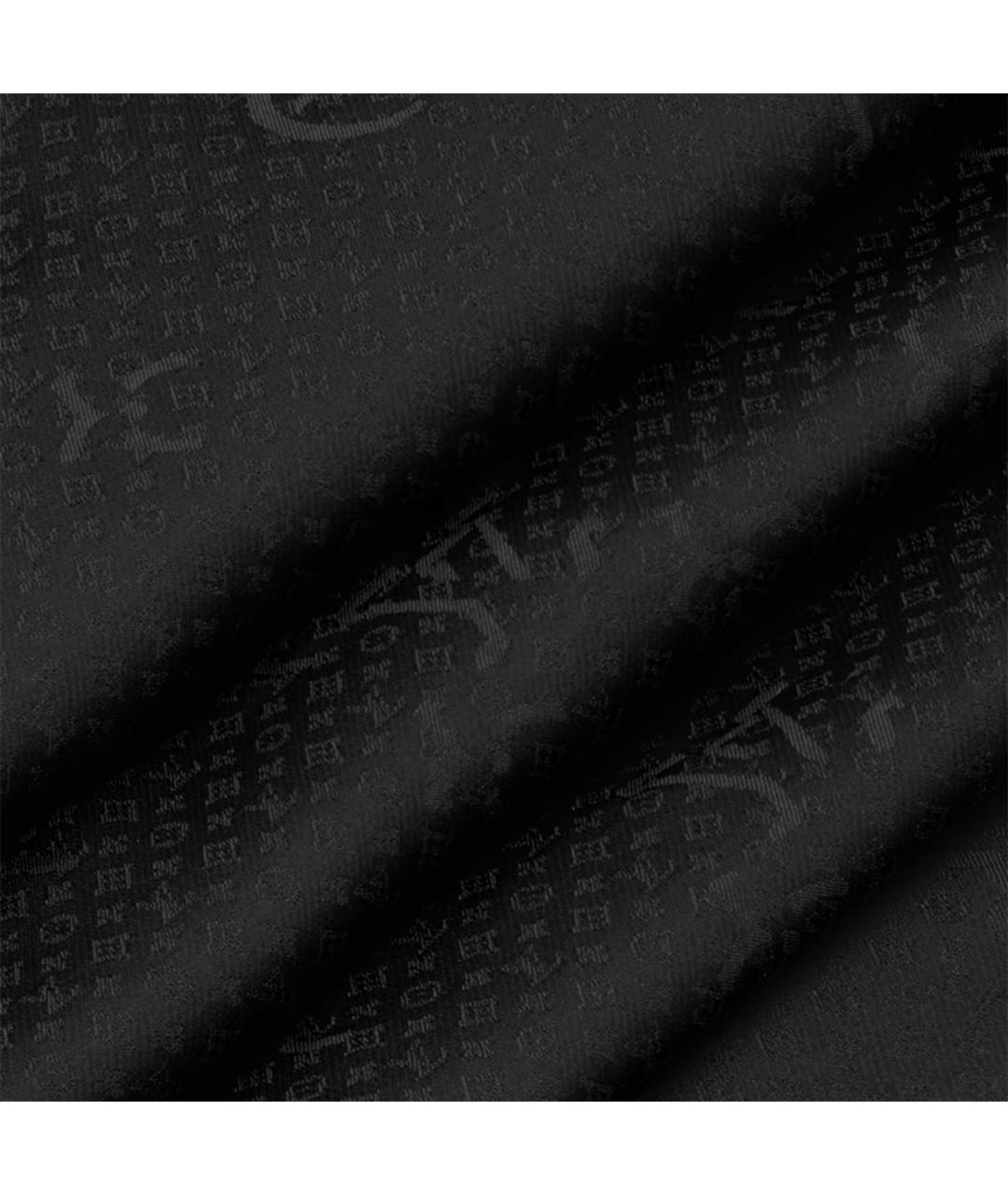 LOUIS VUITTON Черный шелковый шарф, фото 3