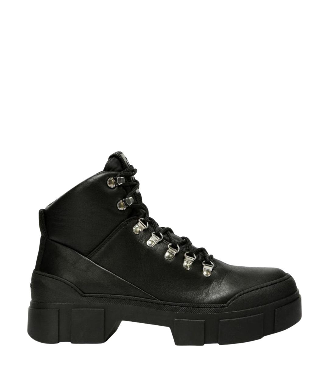 VIC MATIE Черные кожаные ботинки, фото 1