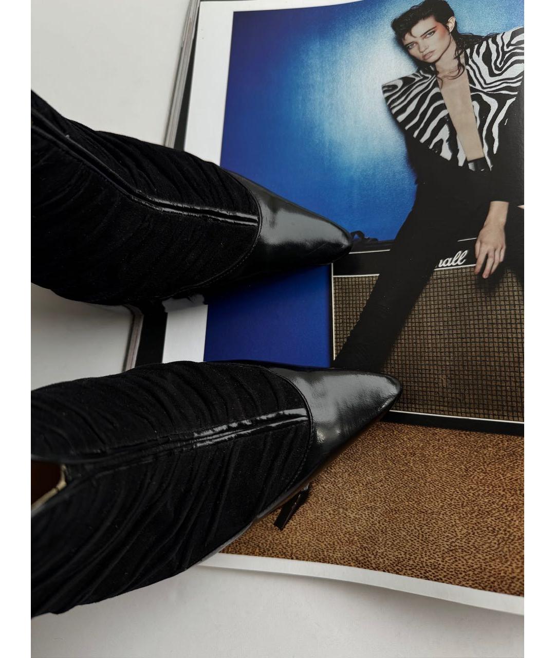 JIMMY CHOO Черные замшевые ботильоны, фото 5