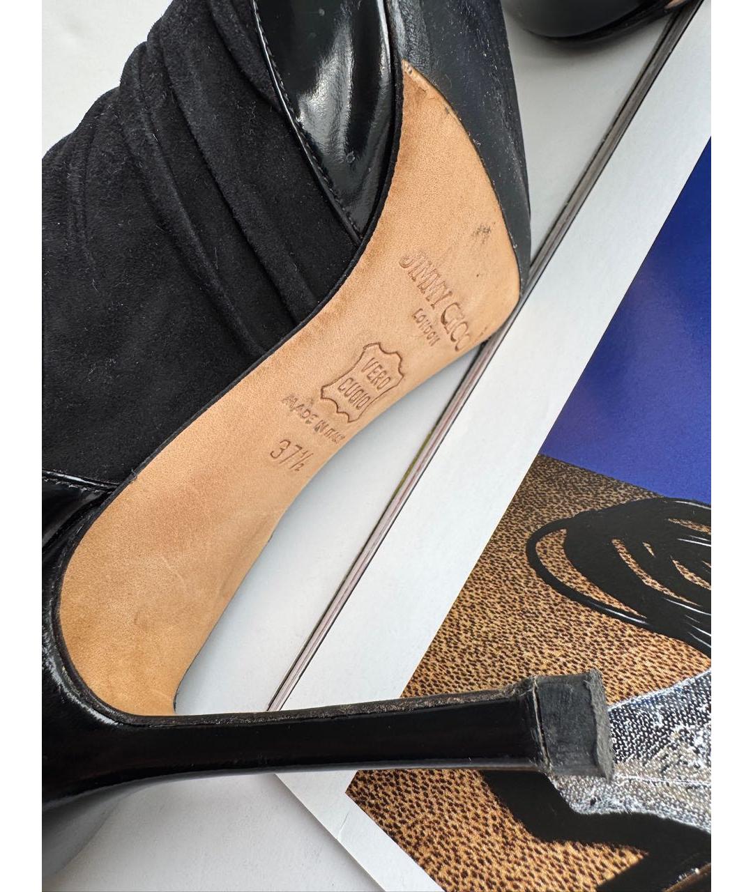 JIMMY CHOO Черные замшевые ботильоны, фото 4