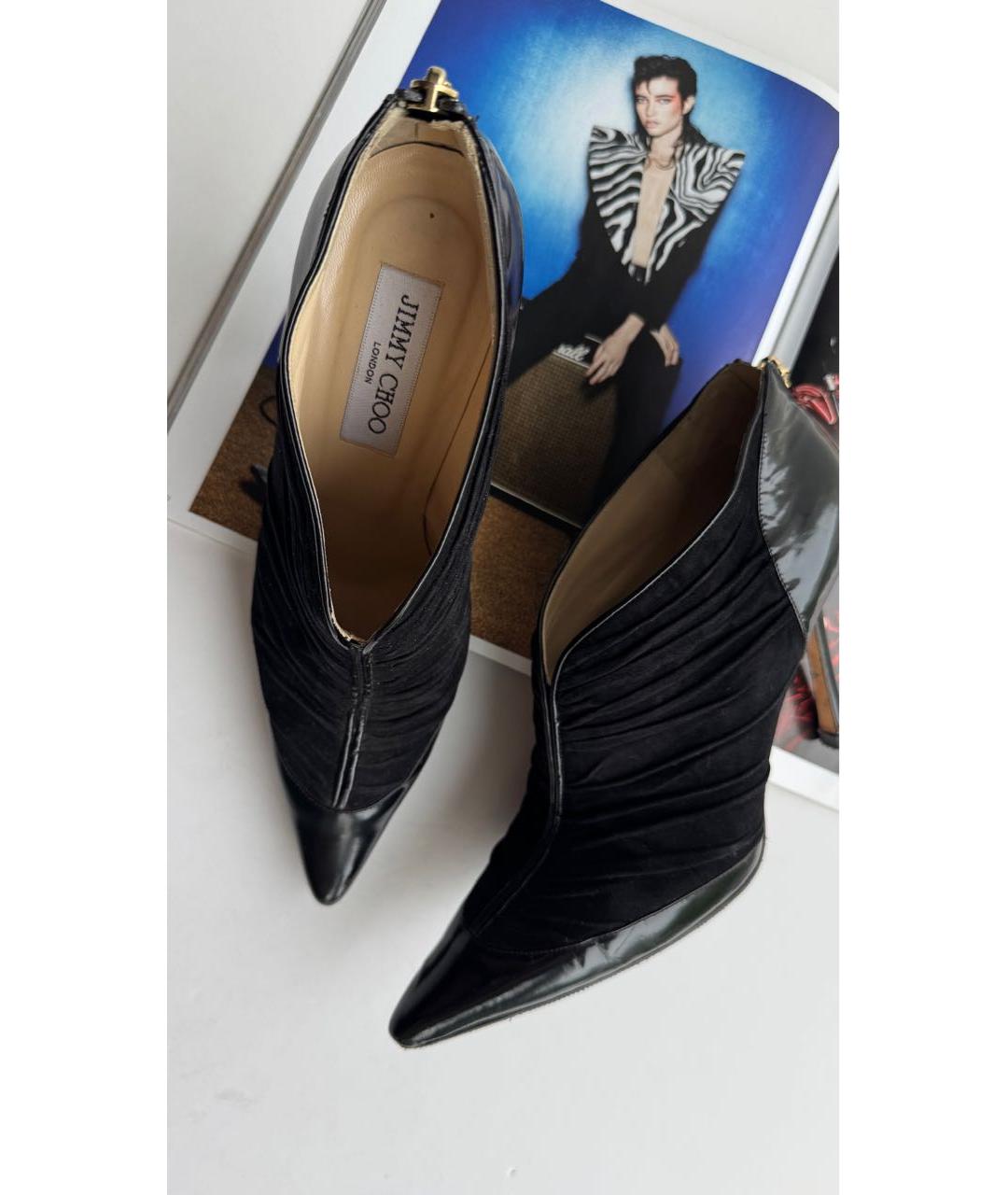 JIMMY CHOO Черные замшевые ботильоны, фото 3