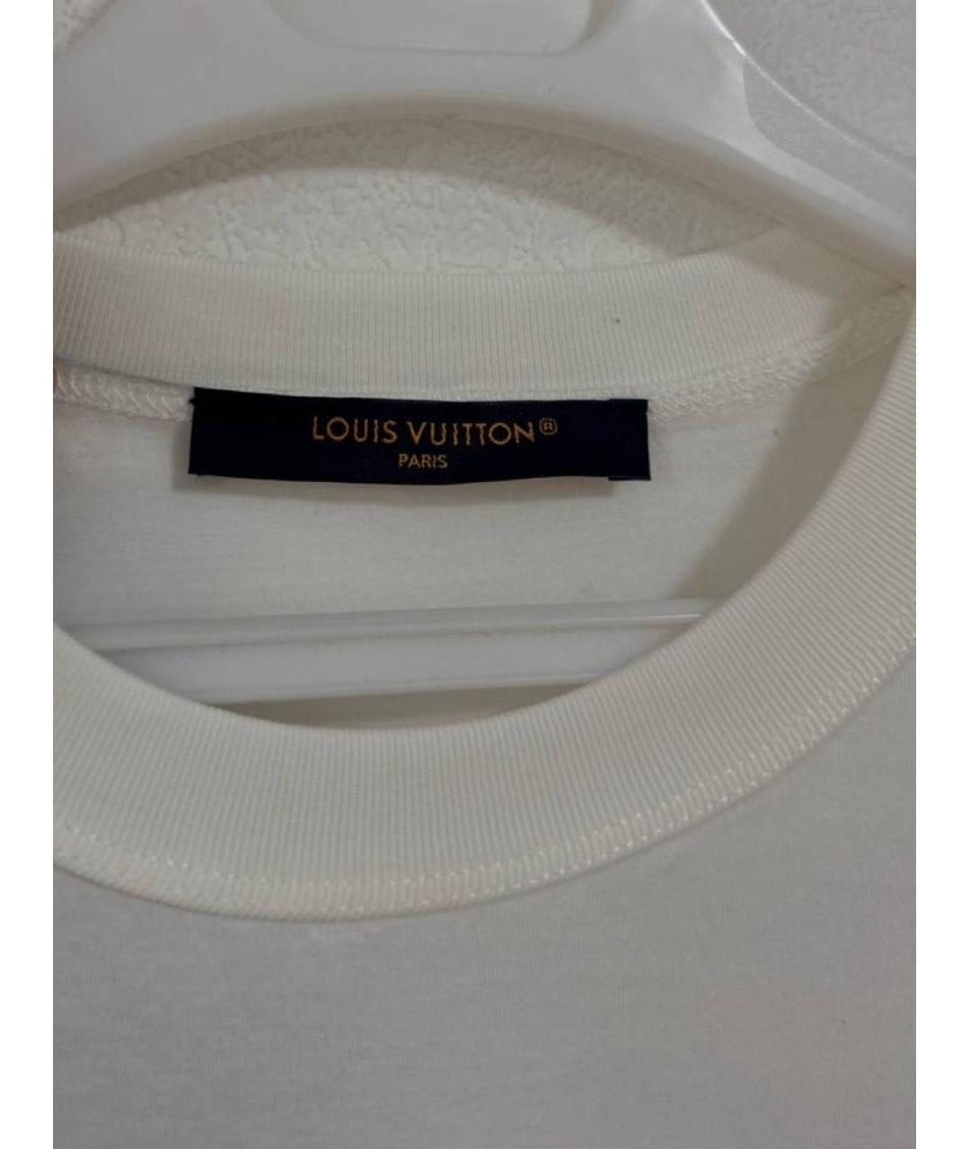 LOUIS VUITTON Белая хлопковая футболка, фото 4