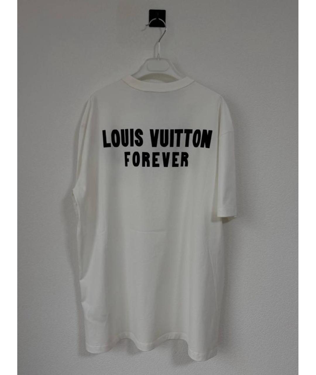 LOUIS VUITTON Белая хлопковая футболка, фото 2