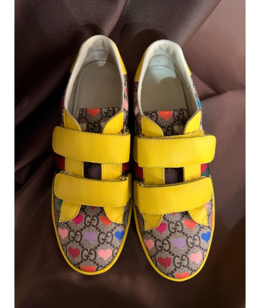 GUCCI Мульти кожаные кеды, фото 2