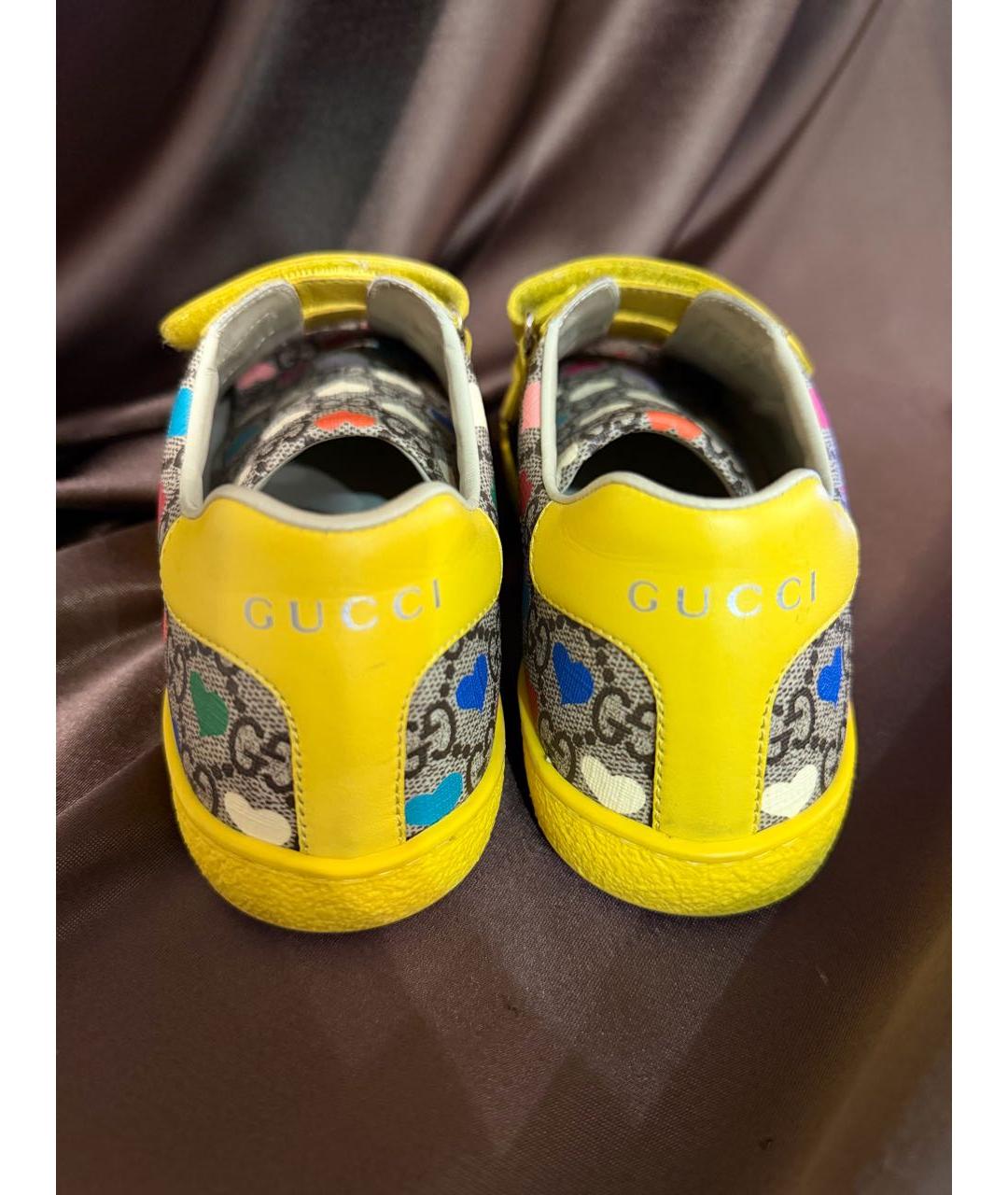 GUCCI Мульти кожаные кеды, фото 4