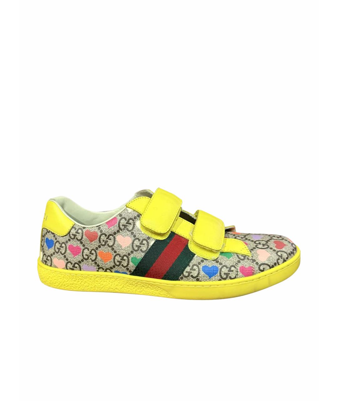 GUCCI Мульти кожаные кеды, фото 1