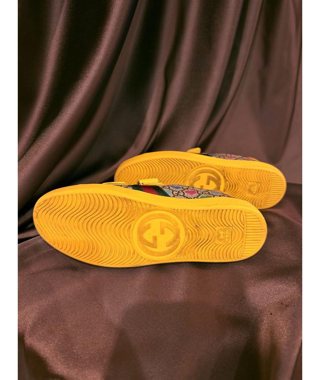 GUCCI Мульти кожаные кеды, фото 5