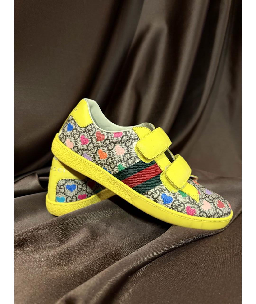 GUCCI Мульти кожаные кеды, фото 6