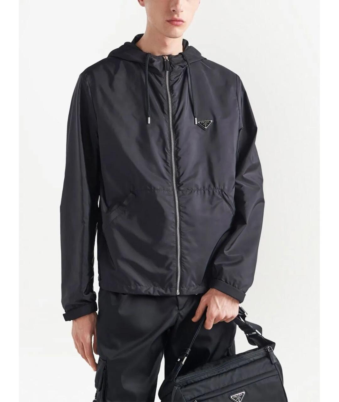 PRADA Черная полиамидовая куртка, фото 4