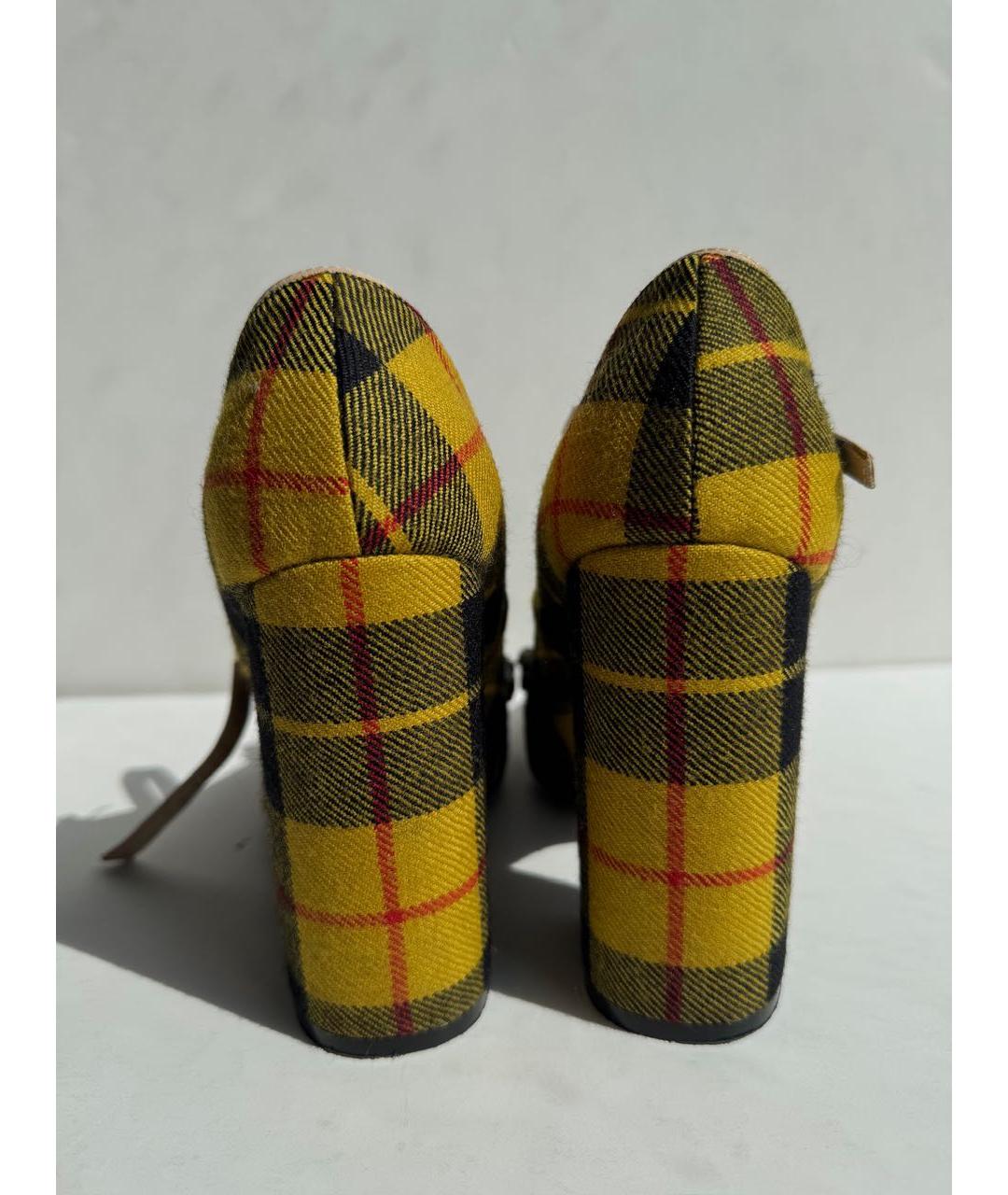 NO. 21 Желтые текстильные туфли, фото 2