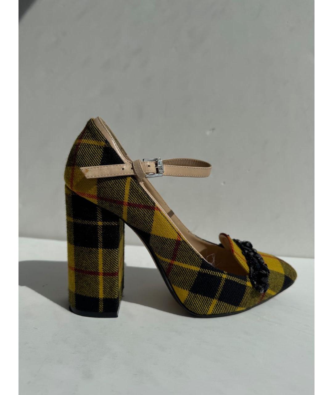 NO. 21 Желтые текстильные туфли, фото 9