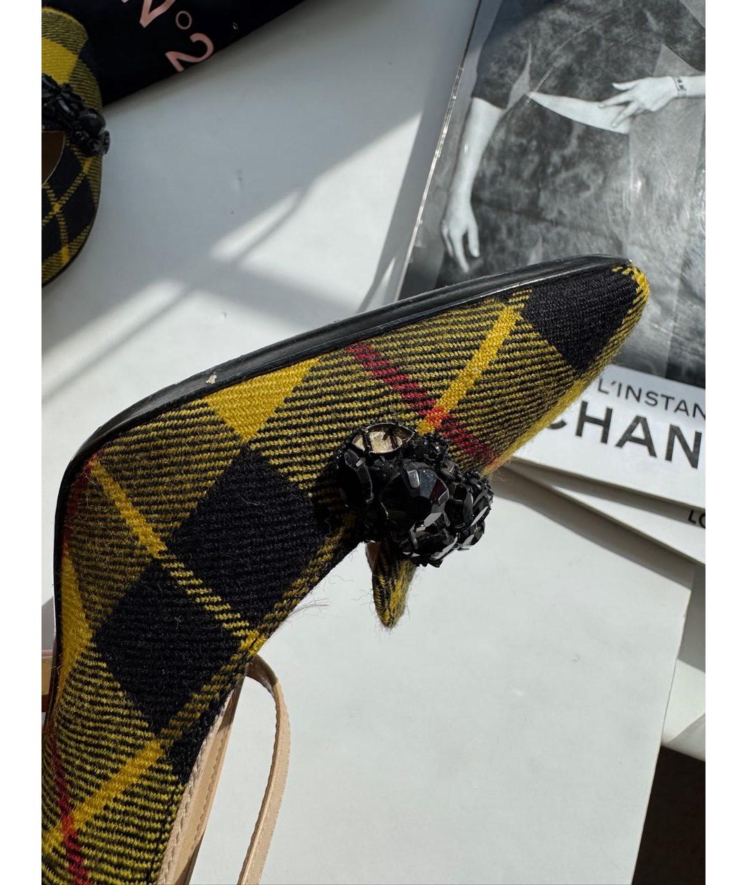 NO. 21 Желтые текстильные туфли, фото 8