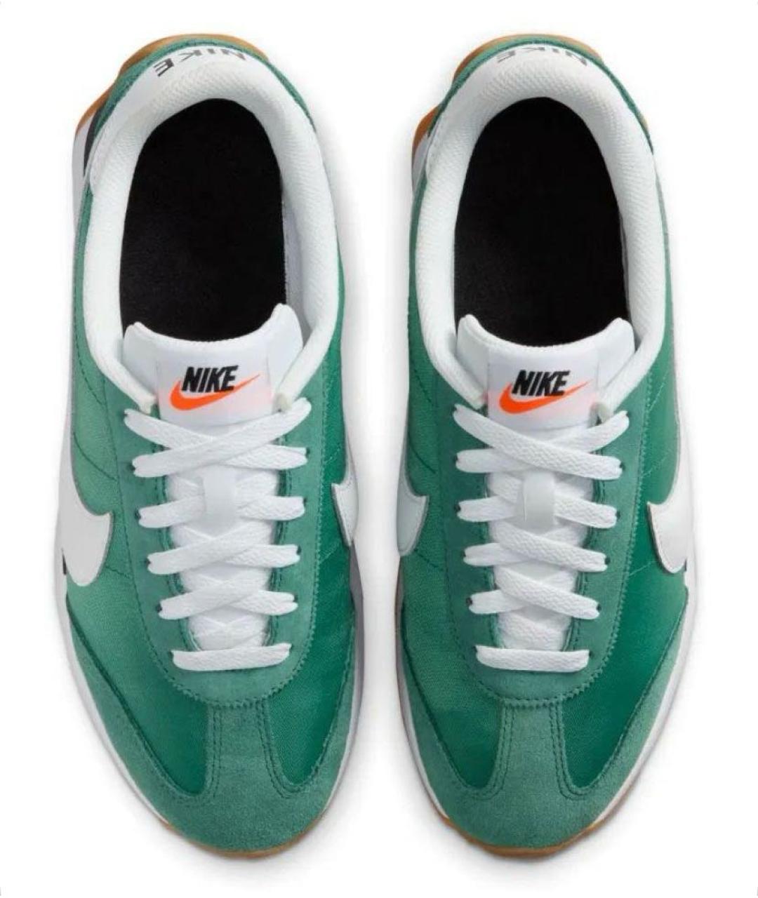 NIKE Зеленые текстильные низкие кроссовки / кеды, фото 2