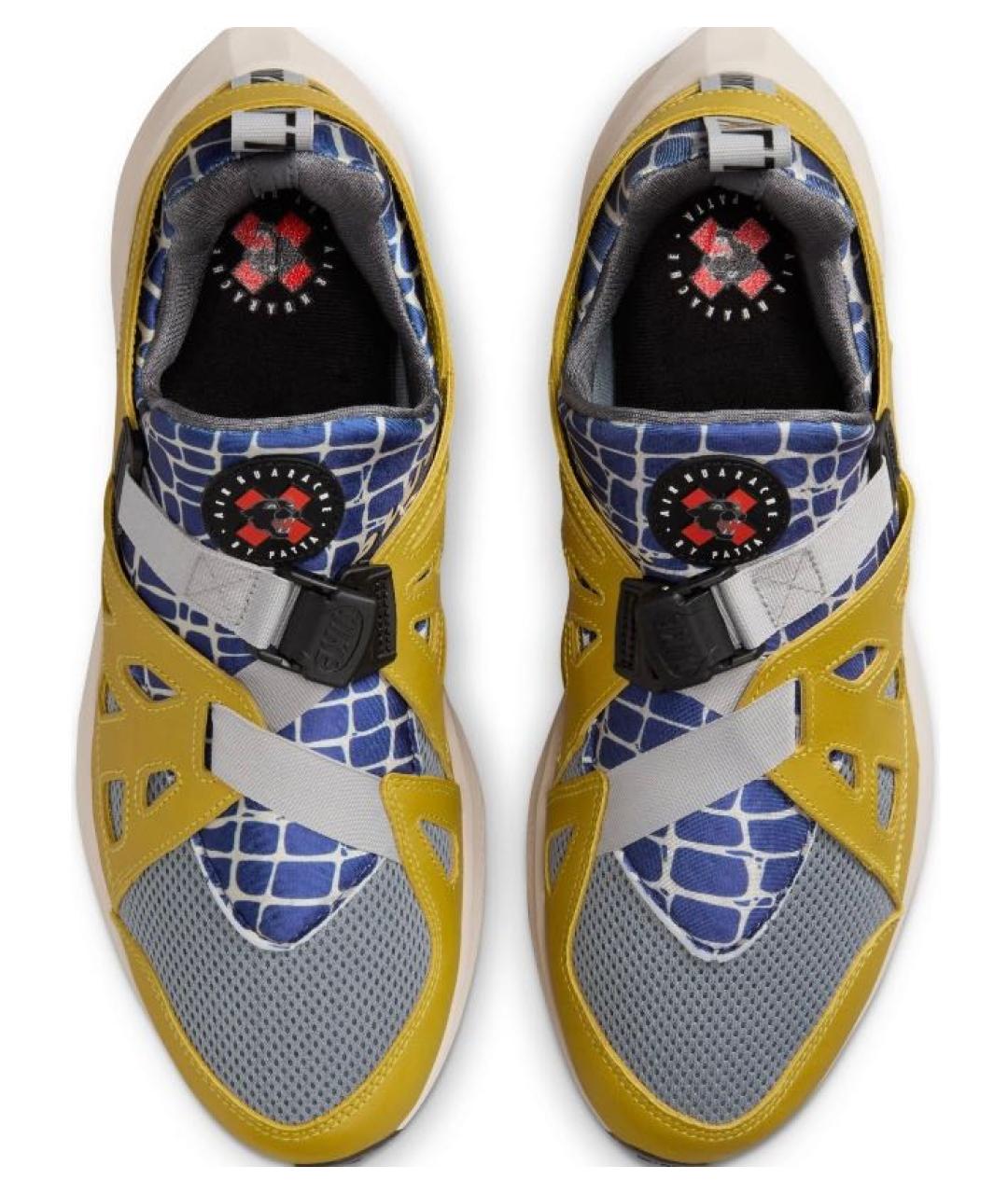 NIKE Горчичные текстильные низкие кроссовки / кеды, фото 3