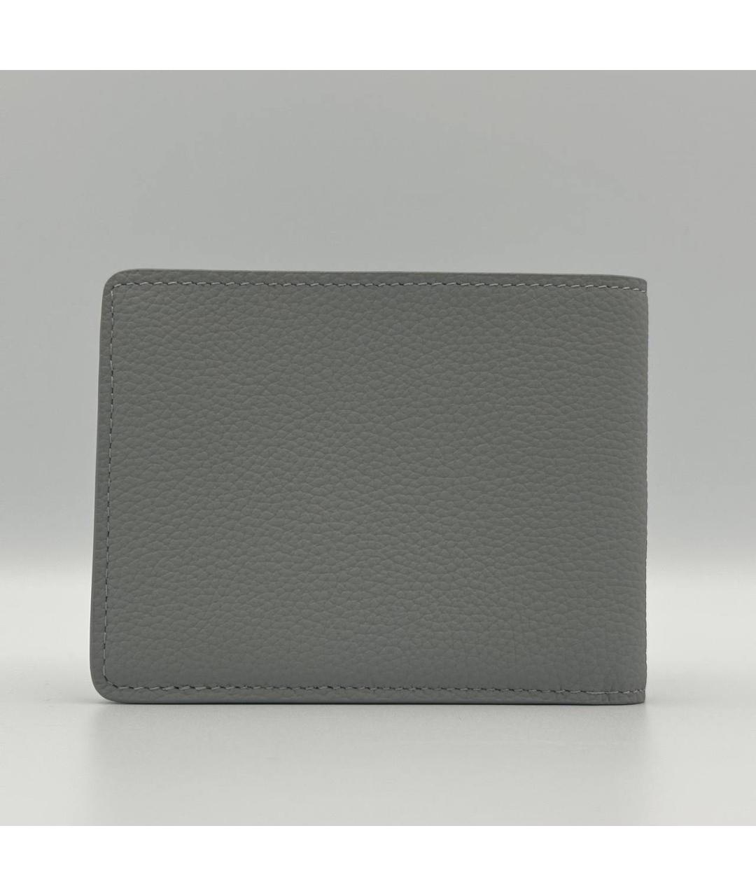LOUIS VUITTON Серый кожаный кошелек, фото 4