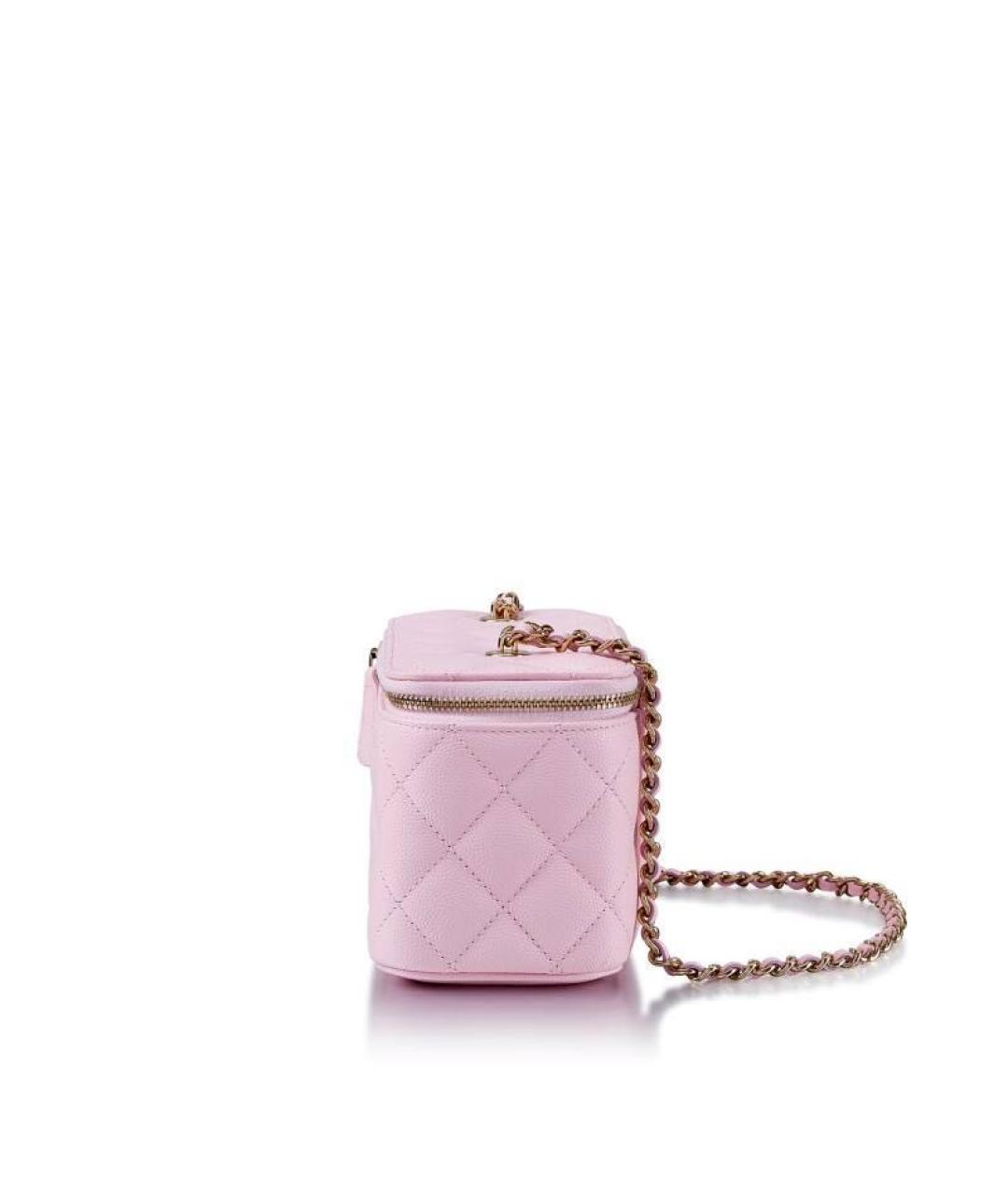 CHANEL Розовая кожаная сумка через плечо, фото 4