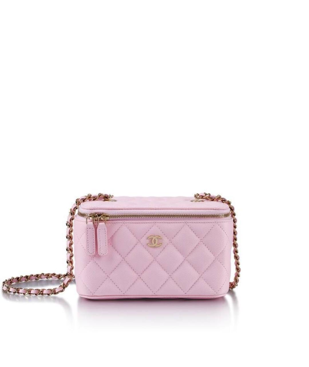 CHANEL Розовая кожаная сумка через плечо, фото 6
