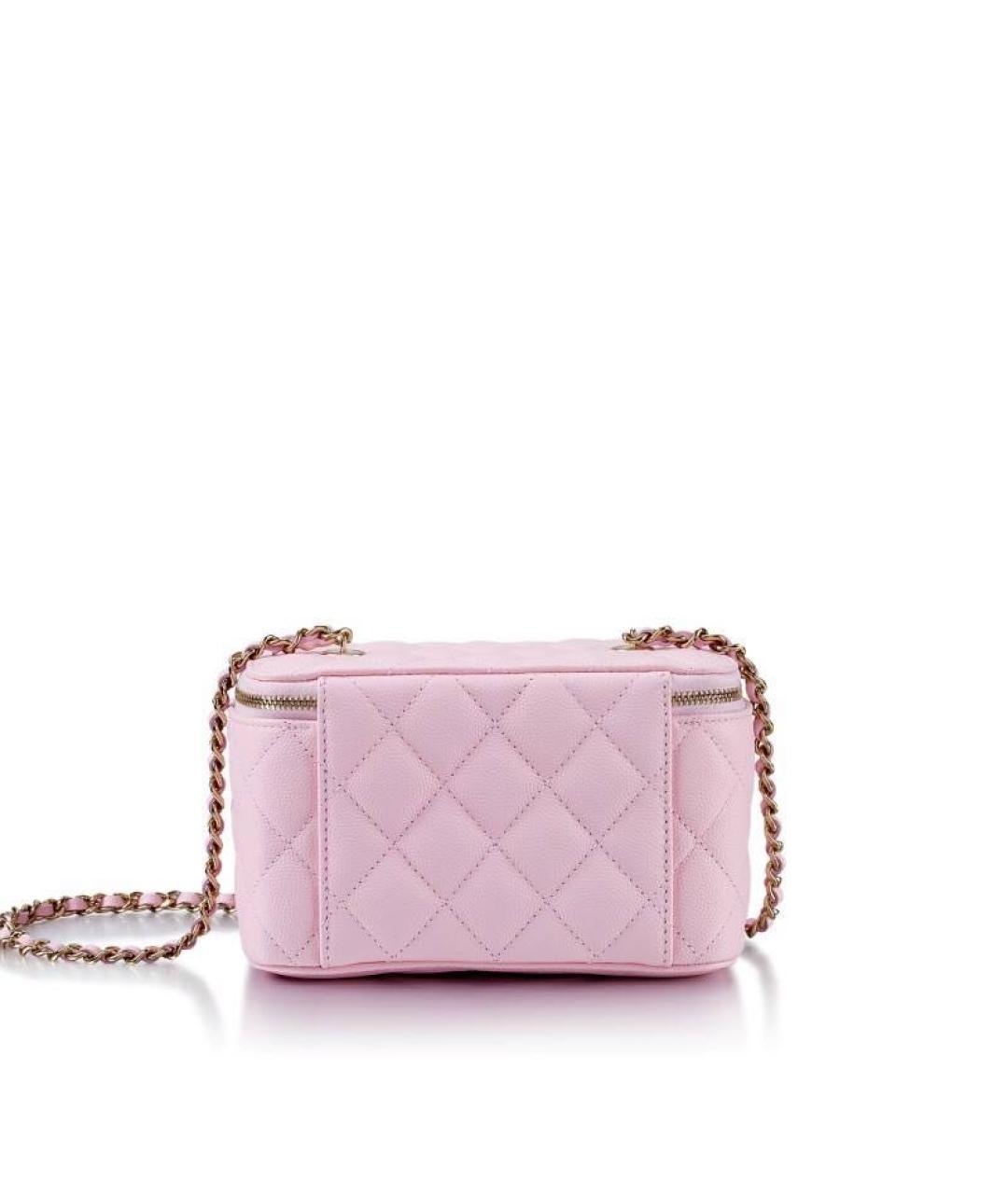 CHANEL Розовая кожаная сумка через плечо, фото 5