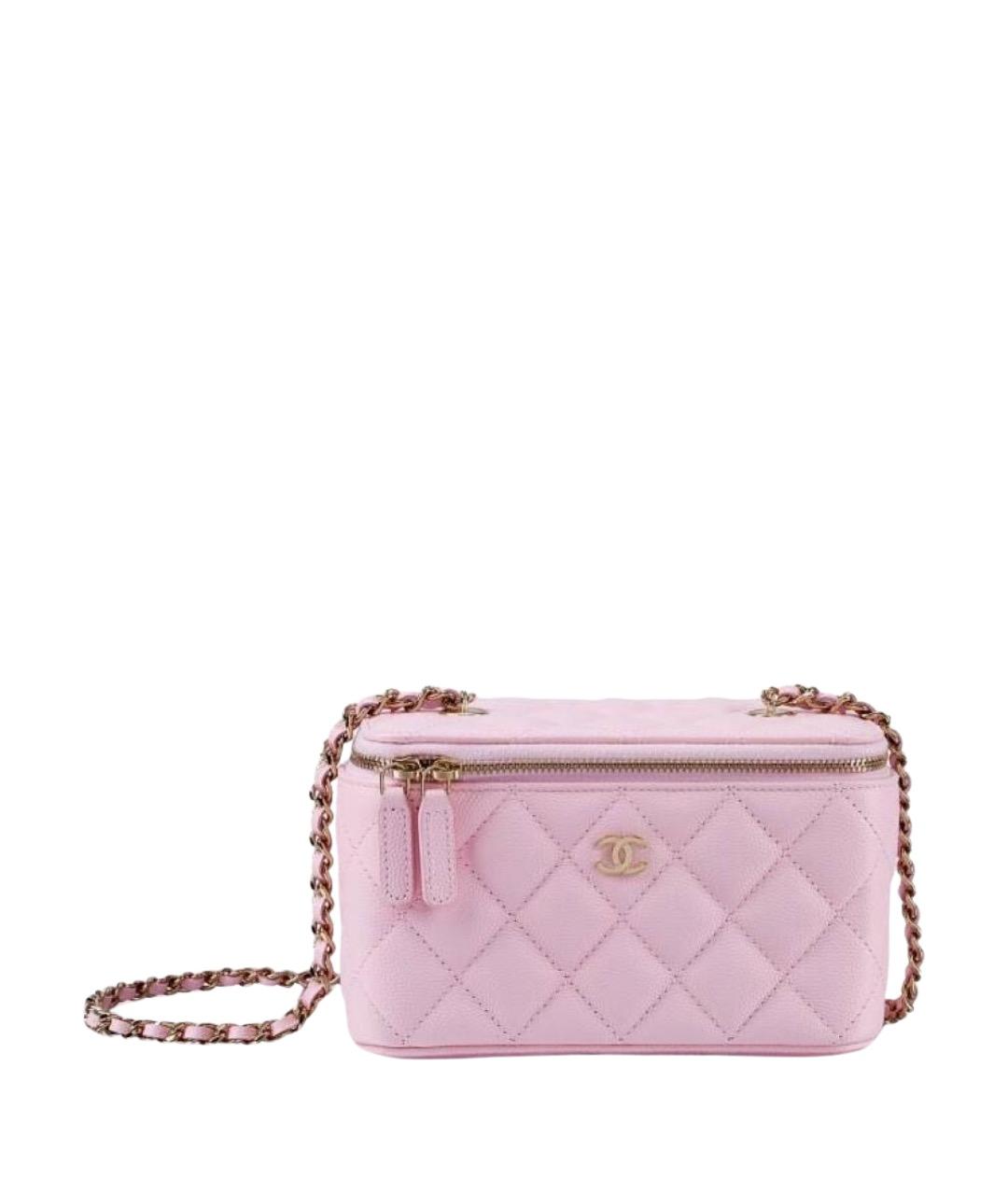 CHANEL Розовая кожаная сумка через плечо, фото 1