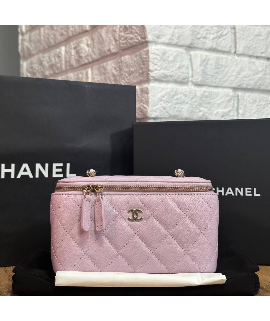 CHANEL Розовая кожаная сумка через плечо, фото 2