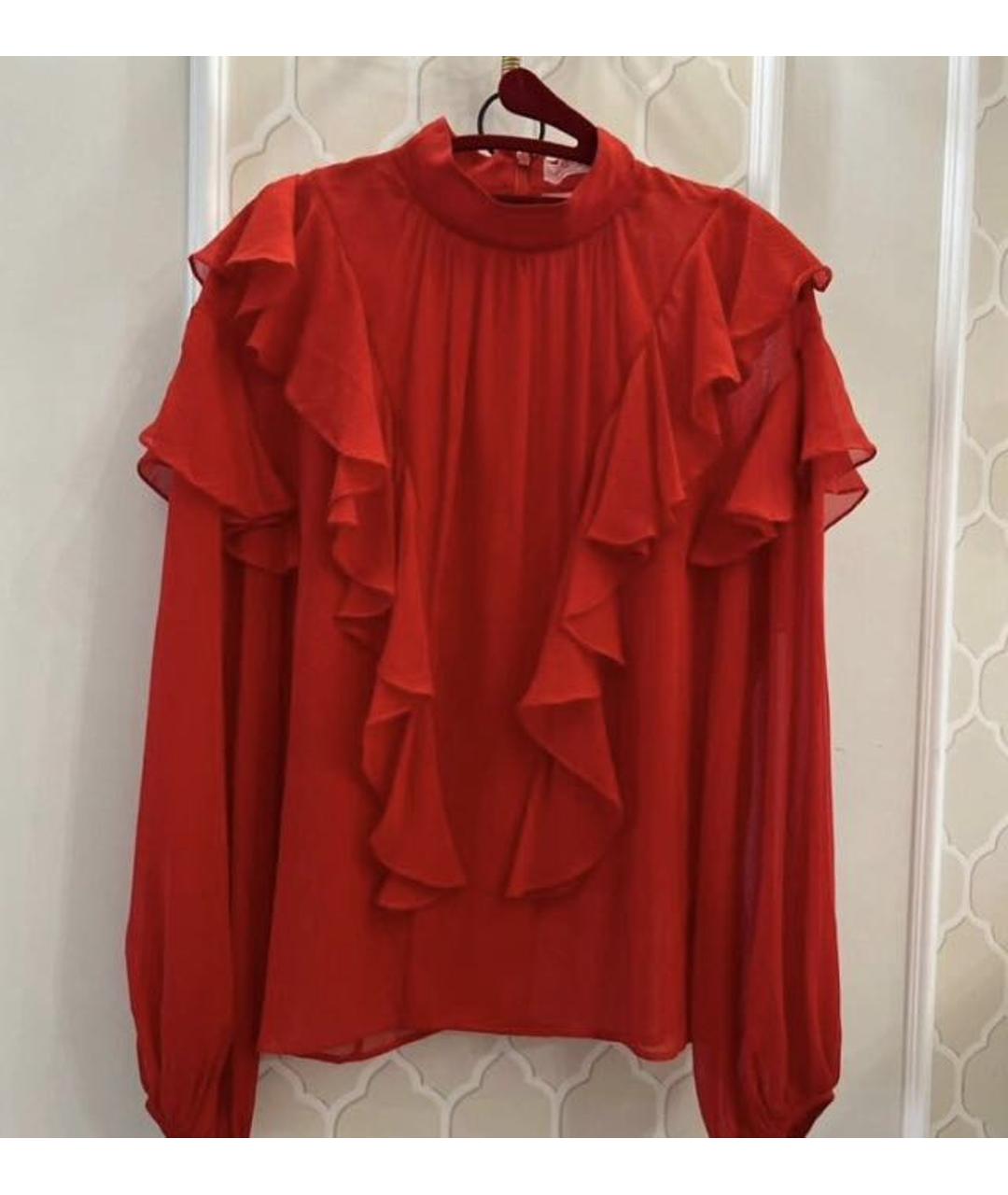 GIAMBATTISTA VALLI Красная шелковая рубашка, фото 4