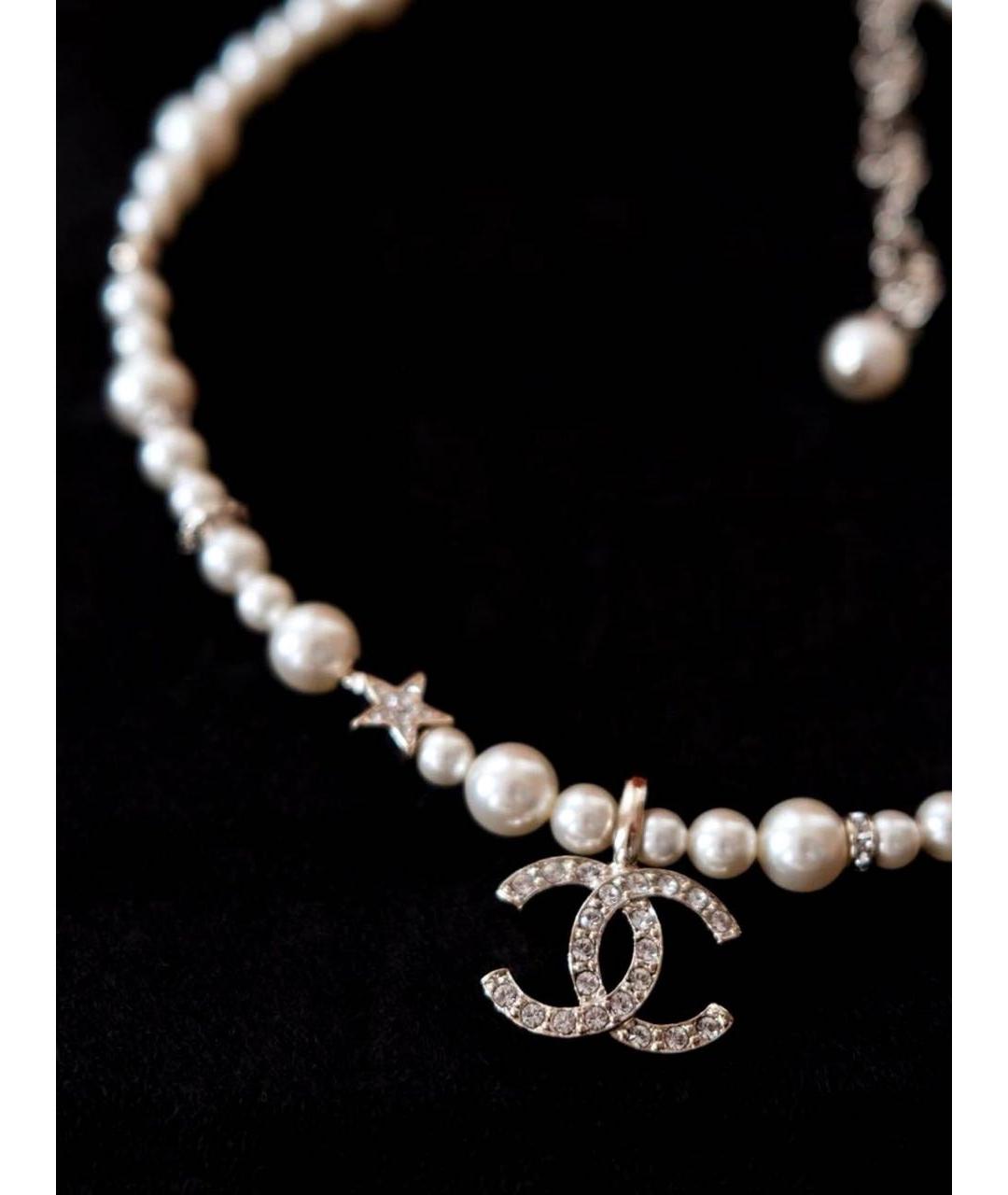 CHANEL Белое жемчужное колье, фото 2