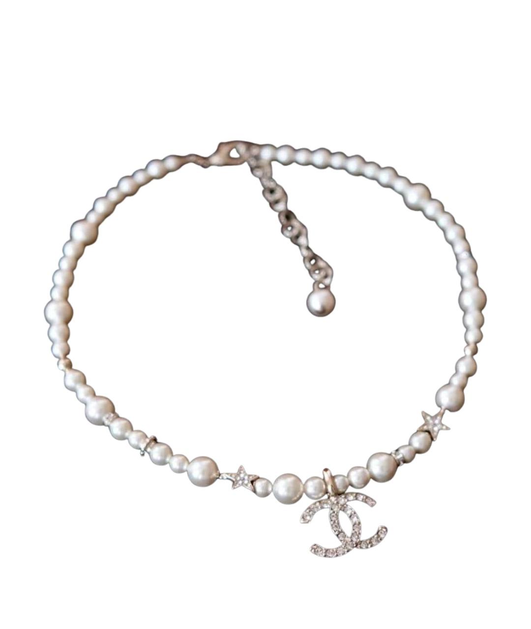 CHANEL Белое жемчужное колье, фото 1