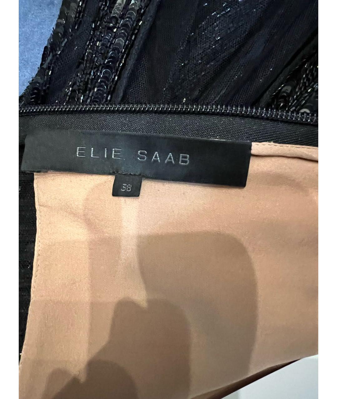 ELIE SAAB Черное шелковое коктейльное платье, фото 3