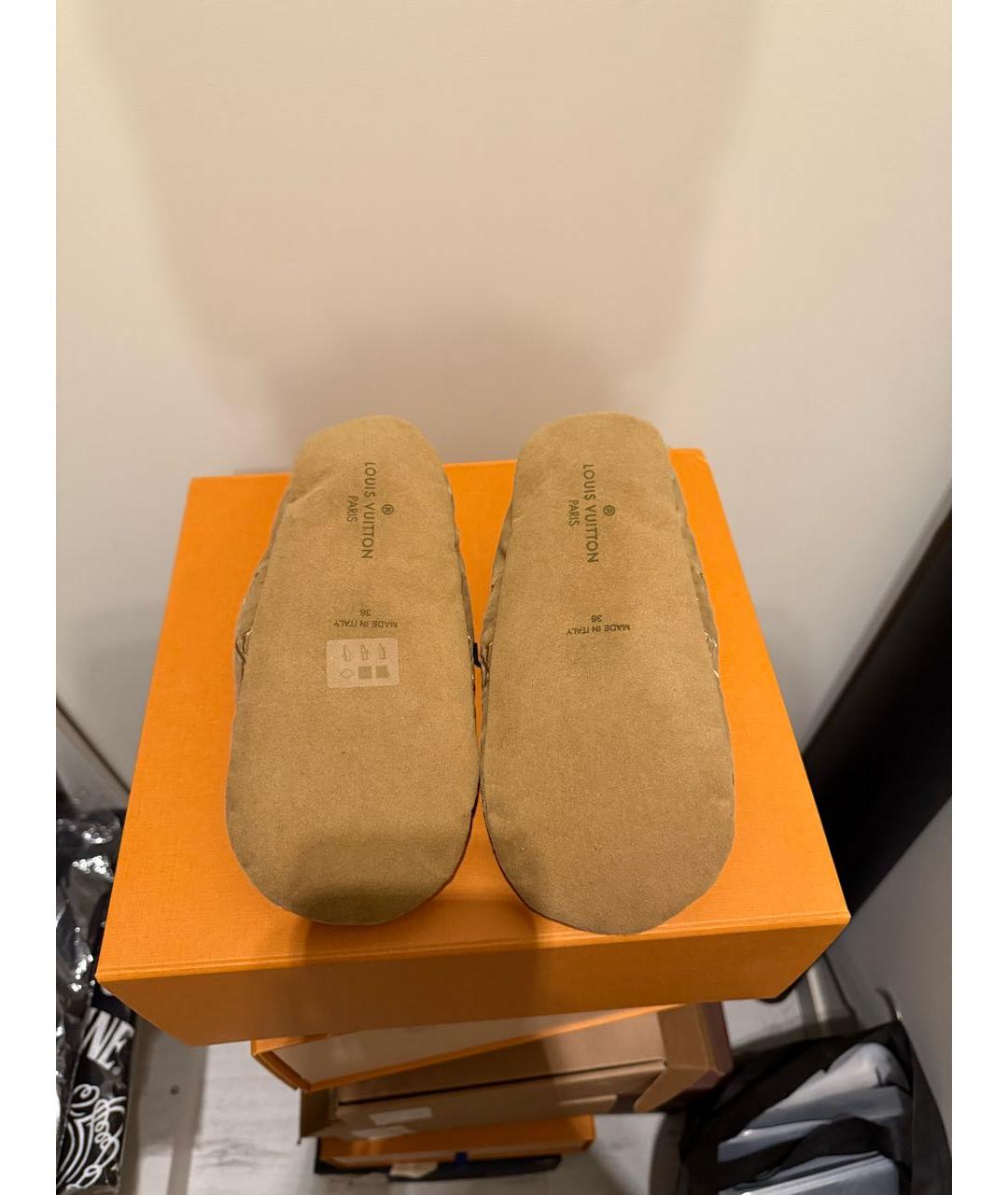 LOUIS VUITTON Коричневые слипоны, фото 3