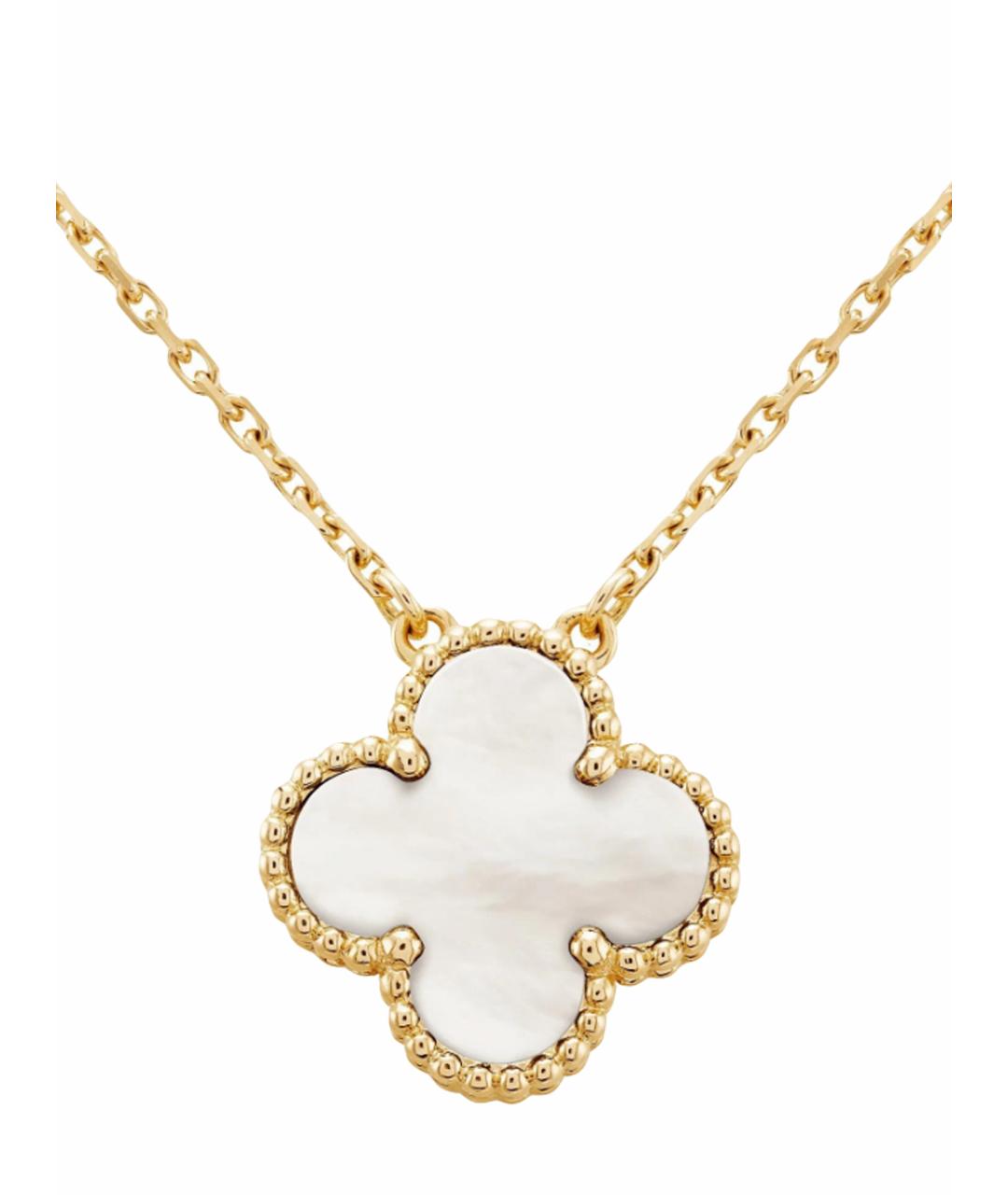 VAN CLEEF & ARPELS Белое колье из желтого золота, фото 1