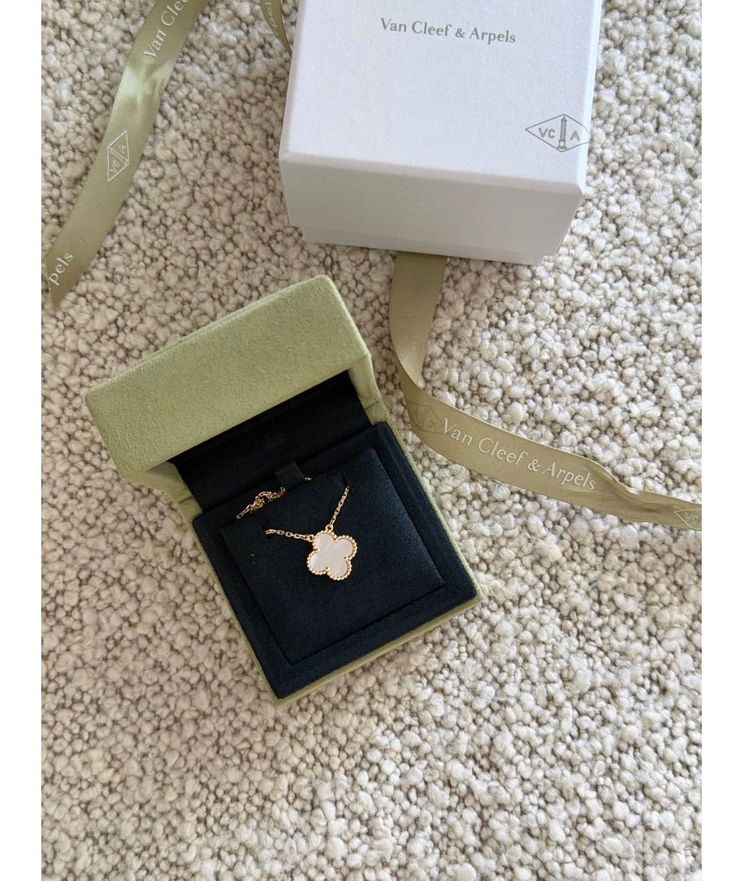 VAN CLEEF & ARPELS Белое колье из желтого золота, фото 2