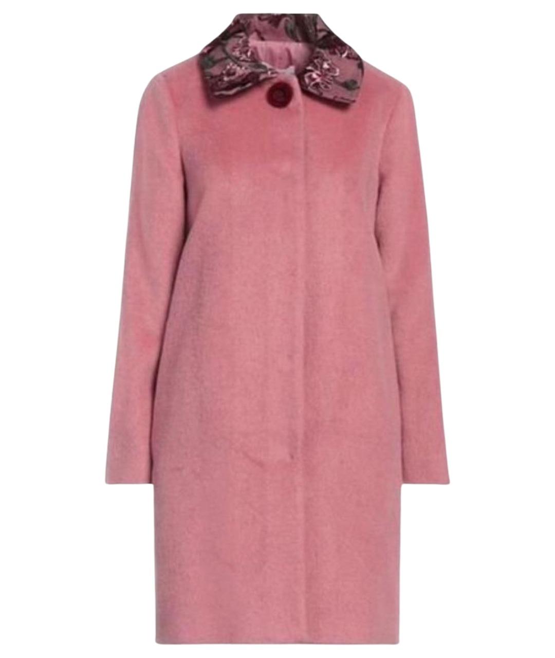 BLUGIRL Розовое шерстяное пальто, фото 1