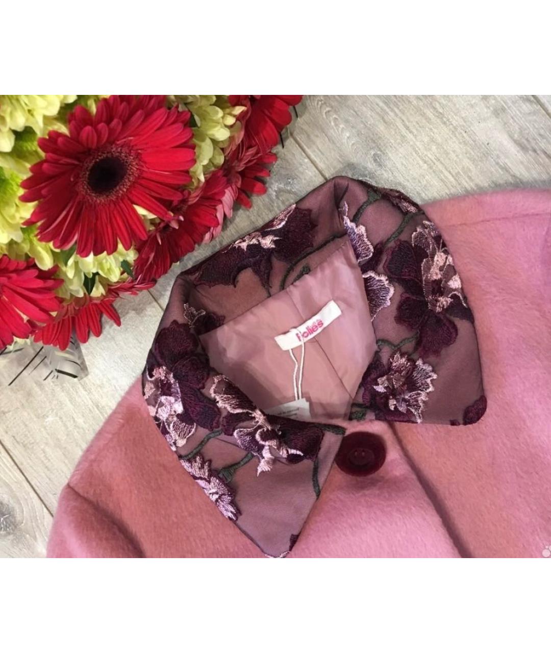 BLUGIRL Розовое шерстяное пальто, фото 4