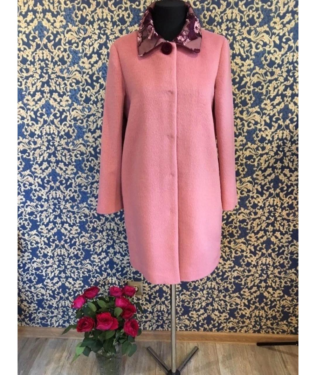 BLUGIRL Розовое шерстяное пальто, фото 2