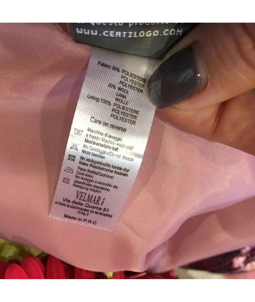 BLUGIRL Розовое шерстяное пальто, фото 7