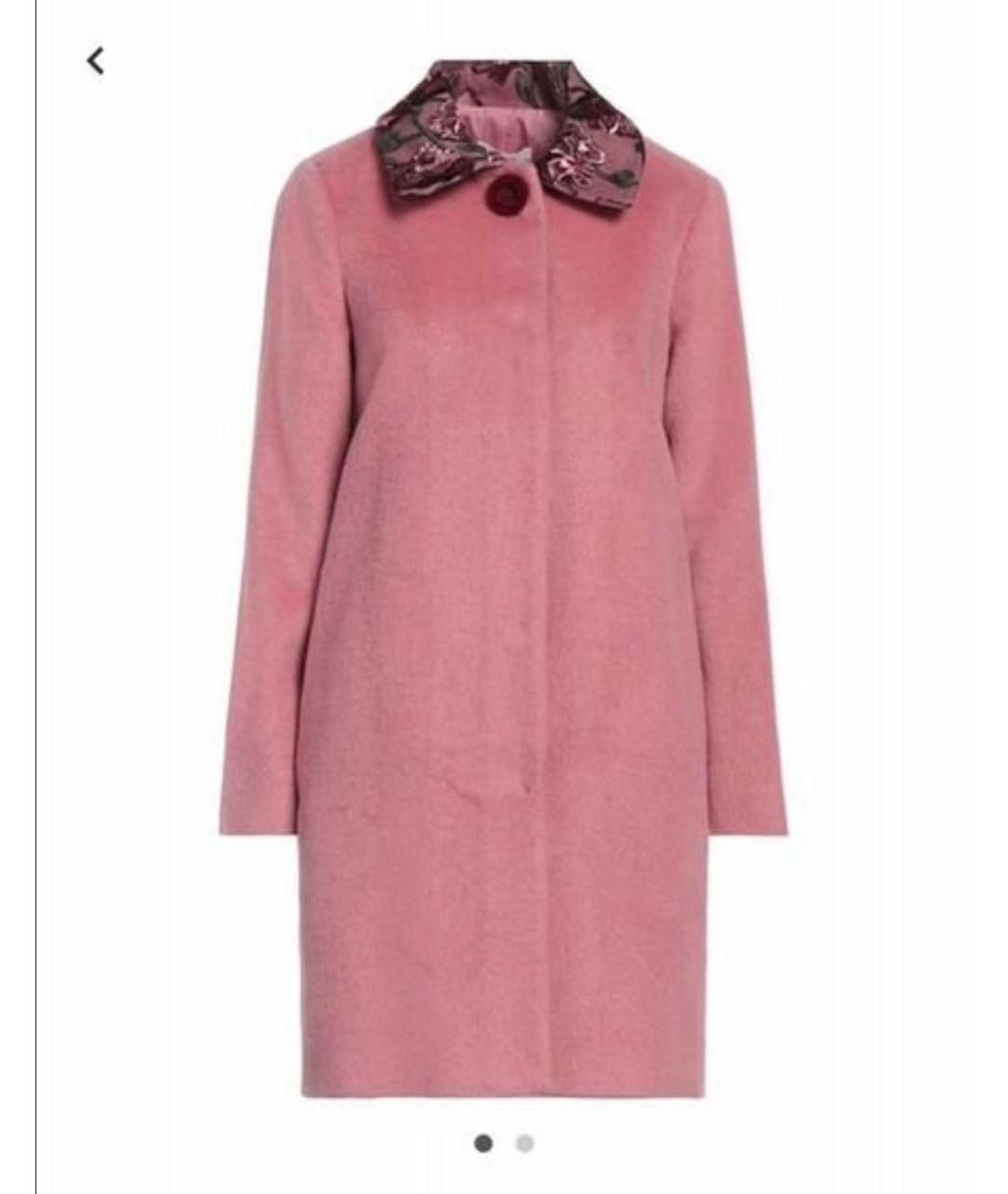 BLUGIRL Розовое шерстяное пальто, фото 8