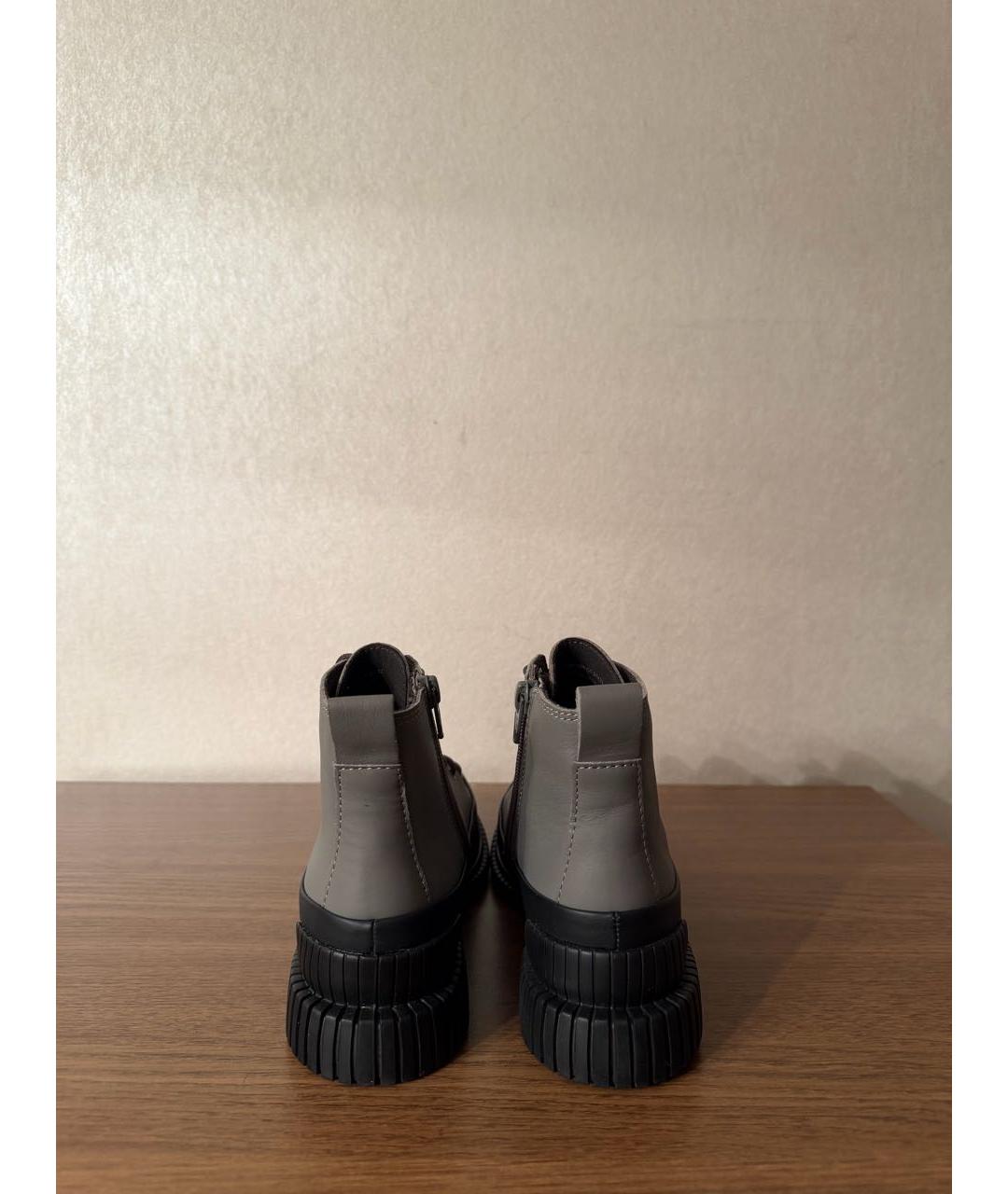 Camper Серые кожаные ботинки, фото 4