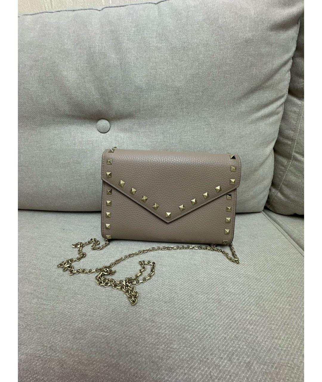 VALENTINO Розовая кожаная сумка через плечо, фото 7