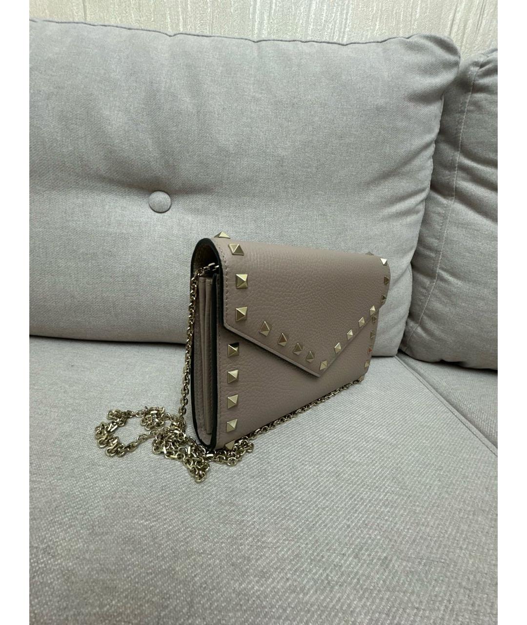 VALENTINO Розовая кожаная сумка через плечо, фото 2