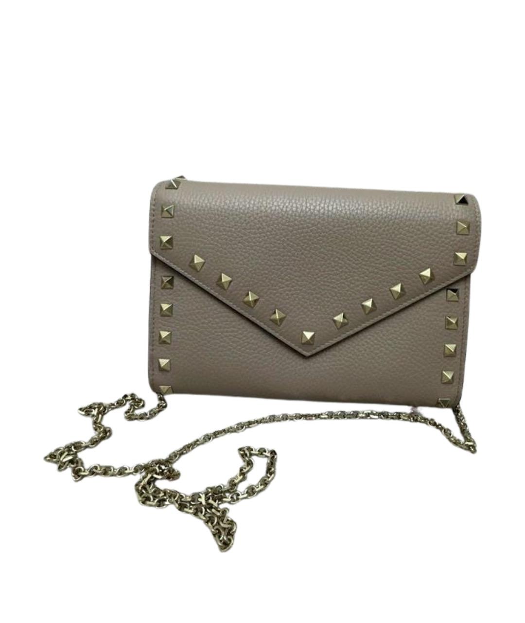 VALENTINO Розовая кожаная сумка через плечо, фото 1