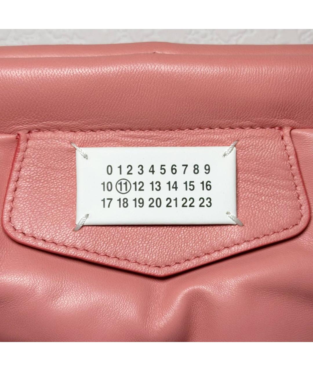 MAISON MARGIELA Розовая кожаная сумка через плечо, фото 4