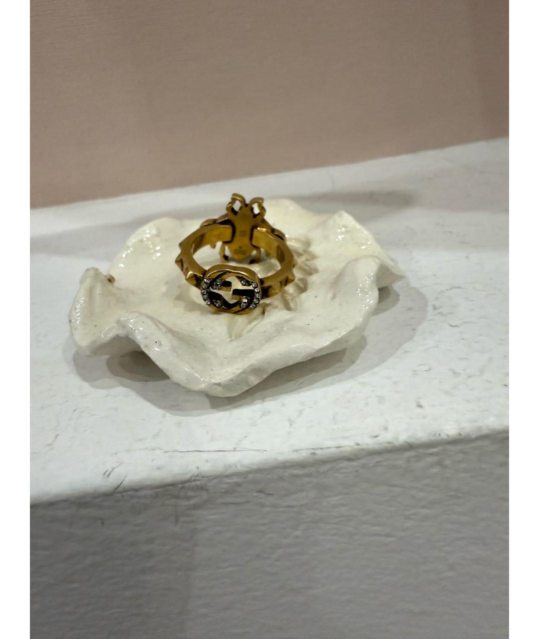 GUCCI Золотое металлическое кольцо, фото 3