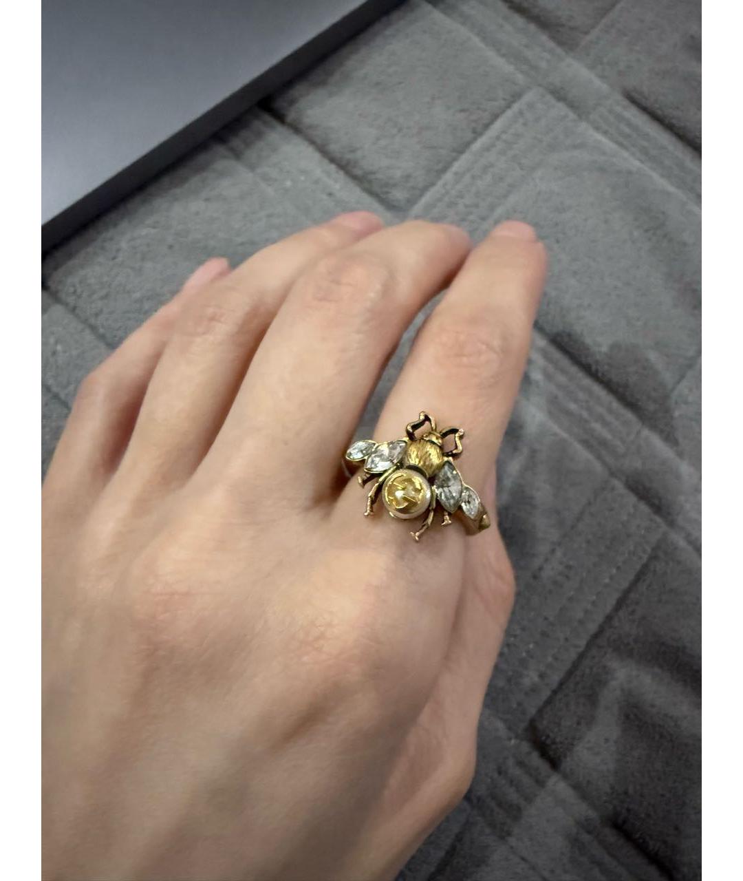 GUCCI Золотое металлическое кольцо, фото 2