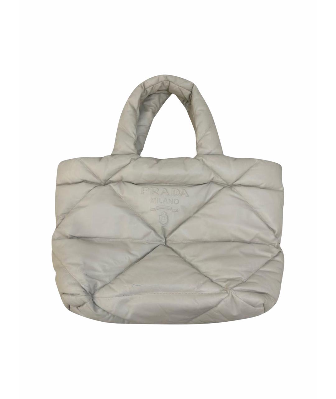 PRADA Бежевая кожаная сумка тоут, фото 1