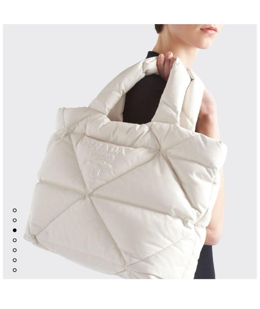 PRADA Бежевая кожаная сумка тоут, фото 2